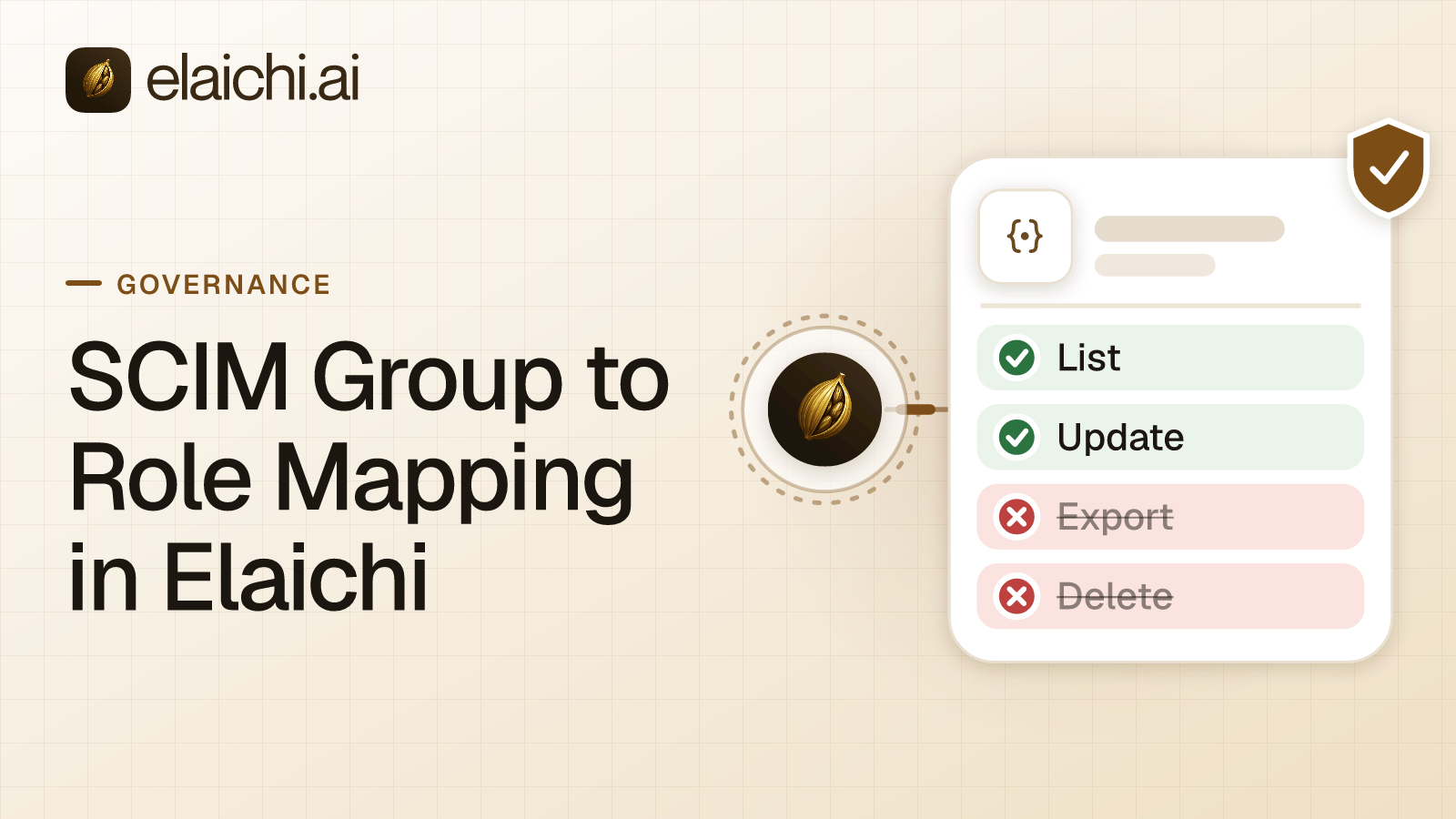 An identity provider group list beside a single Elaichi role badge