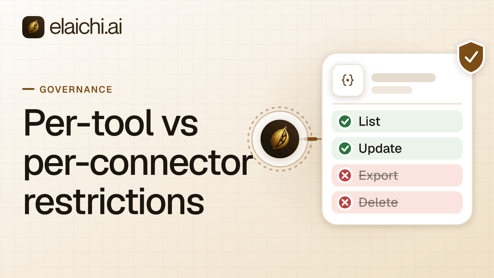 Two restriction rules side by side, one naming a whole connector and one naming three individual tools