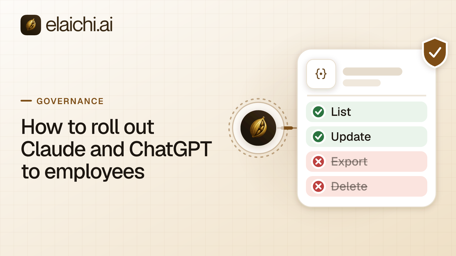 One organization endpoint fanning out to sales, engineering and HR, each team reaching its own set of connected apps from Claude, ChatGPT and Cursor